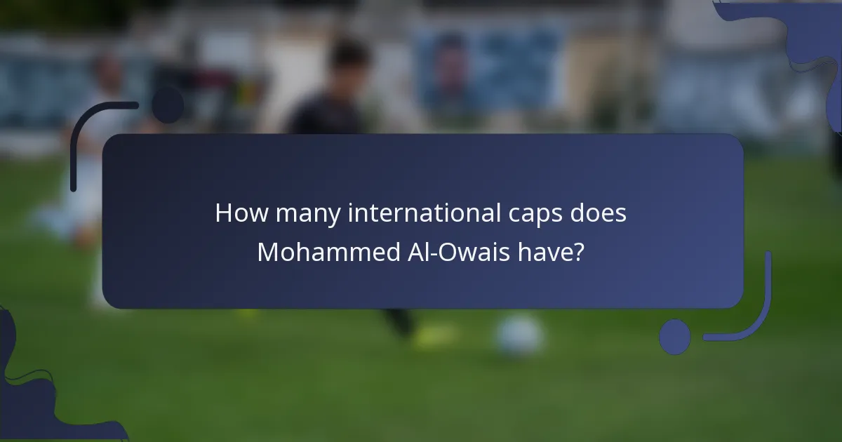 How many international caps does Mohammed Al-Owais have?