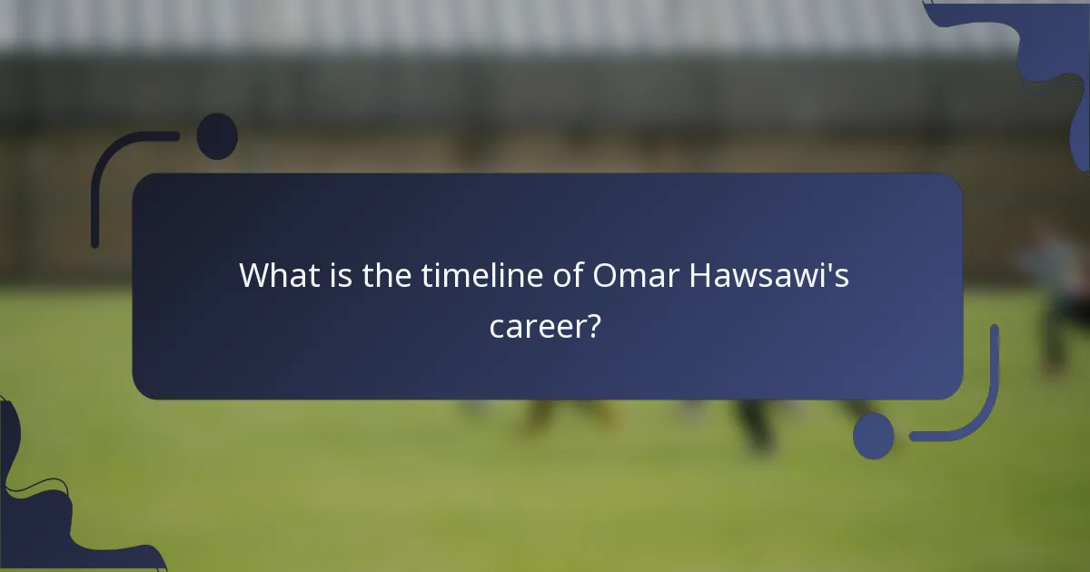What is the timeline of Omar Hawsawi's career?